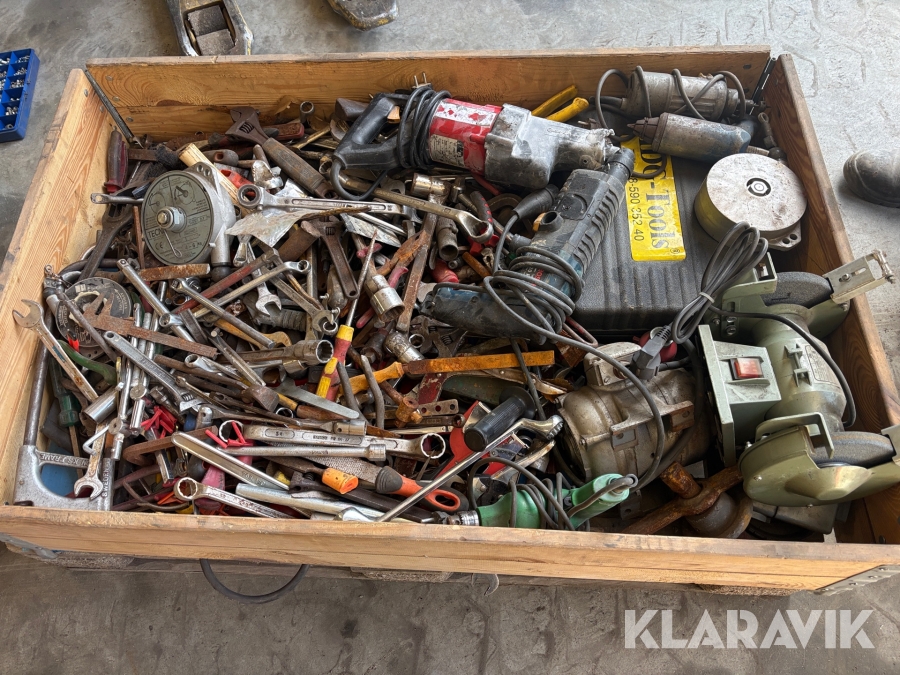 Diverse verktyg och maskiner 1st pall
