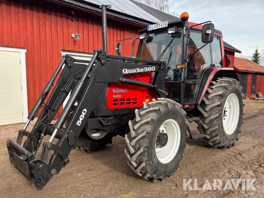 Traktor Valmet 6400 med frontlastare 4WD