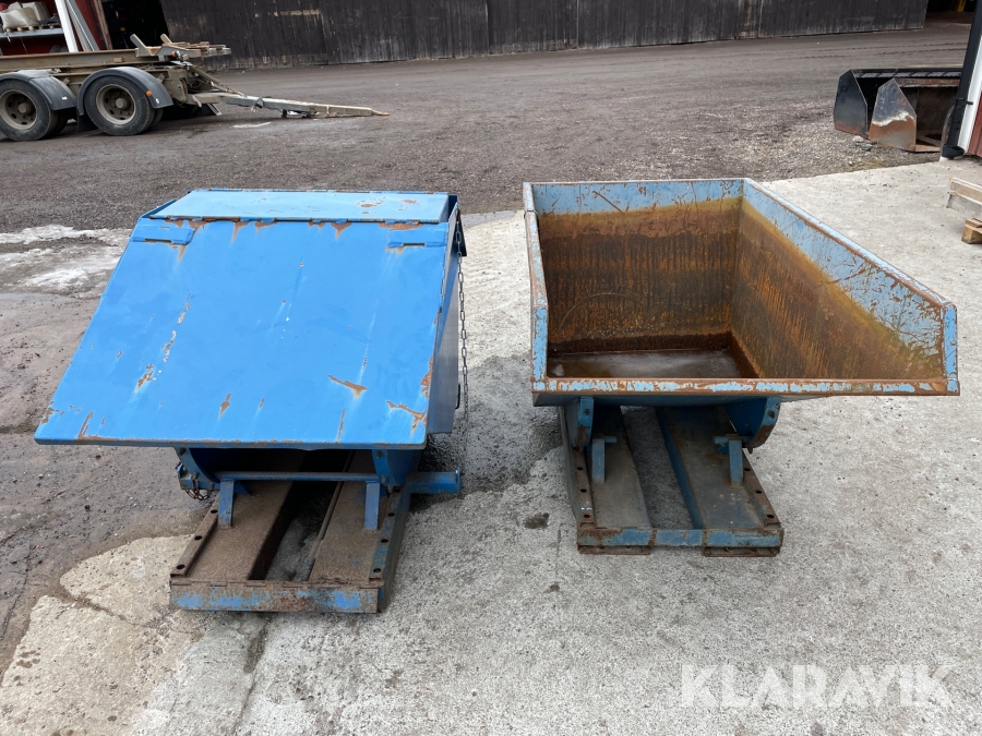 Sopcontainer 2 stycken med lyftholkar