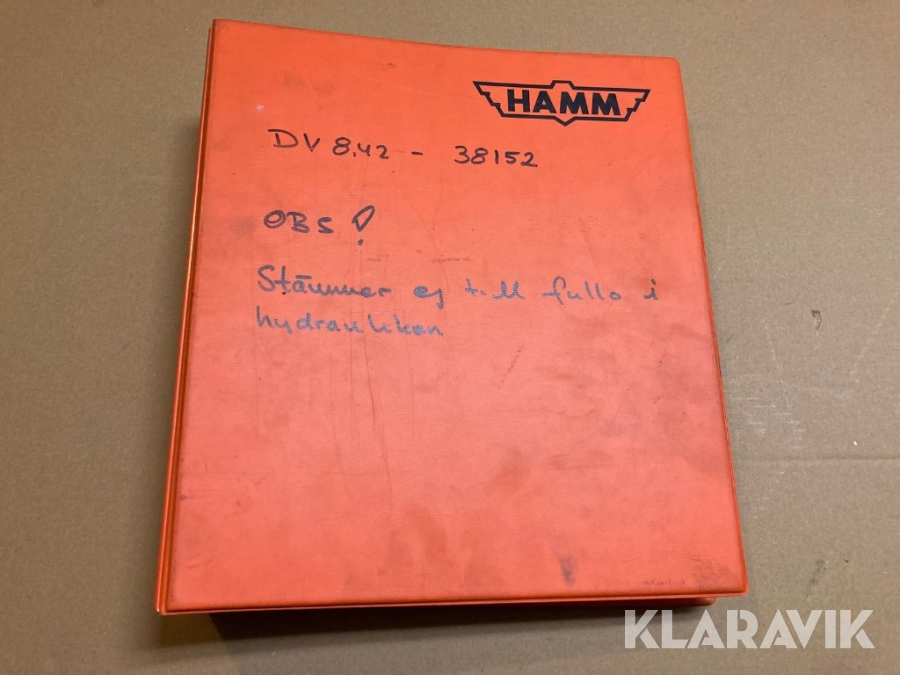 Reservdelskatalog till HAMM
