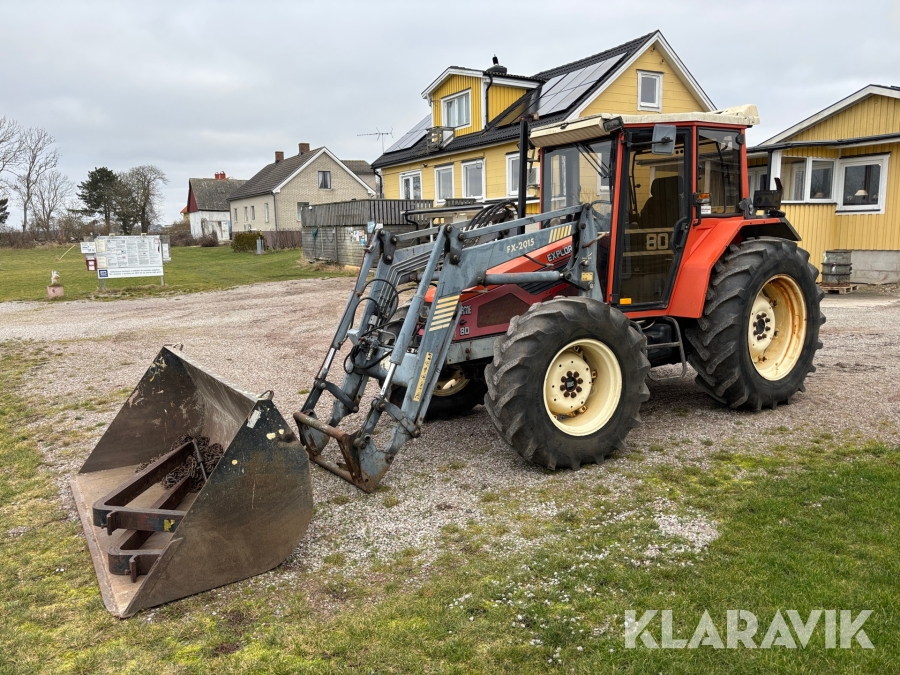 Traktor Same Explorer II 80 DT lågnos med frontlastare och tillbehör