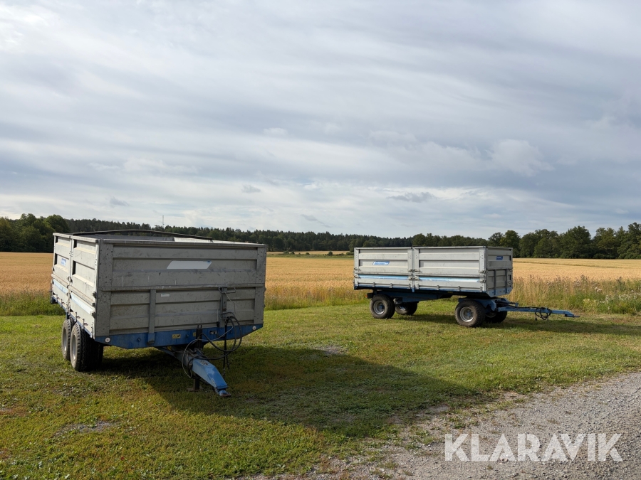 Spannmålsvagnar Husqvarna Vagn 11 t/9t 2 st
