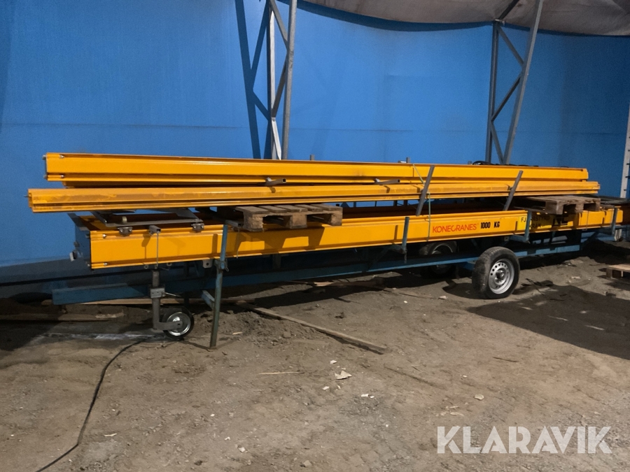 Travers med telfer, fjärrstyrd. Konecranes 1000 Kg