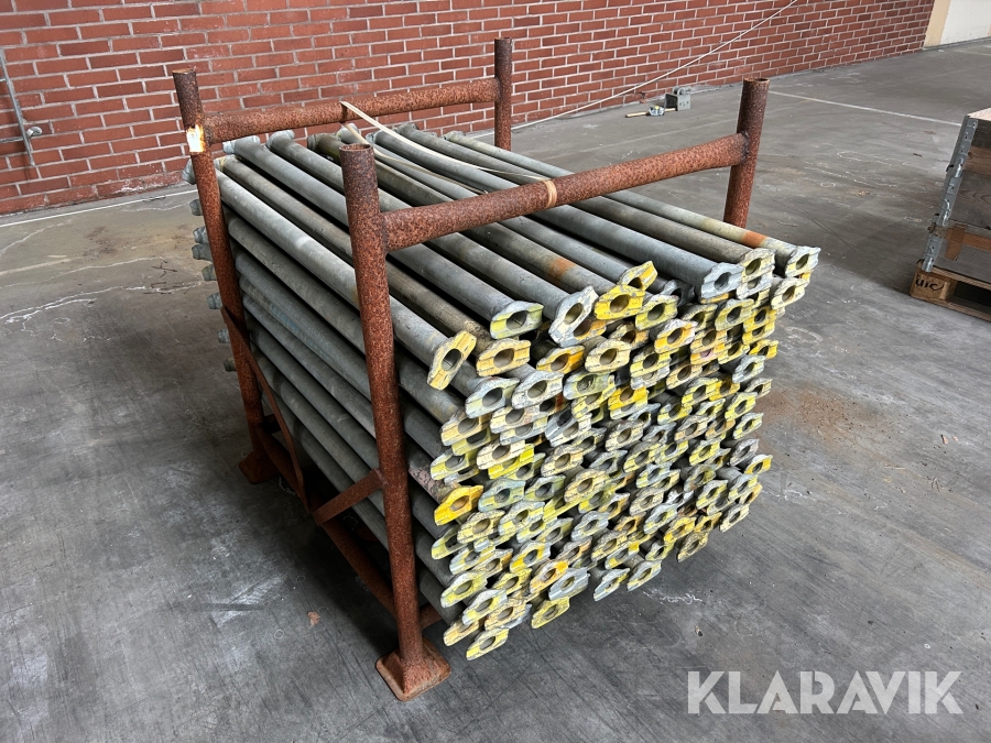 Ställningsrör 1,25 m 160 st galvade