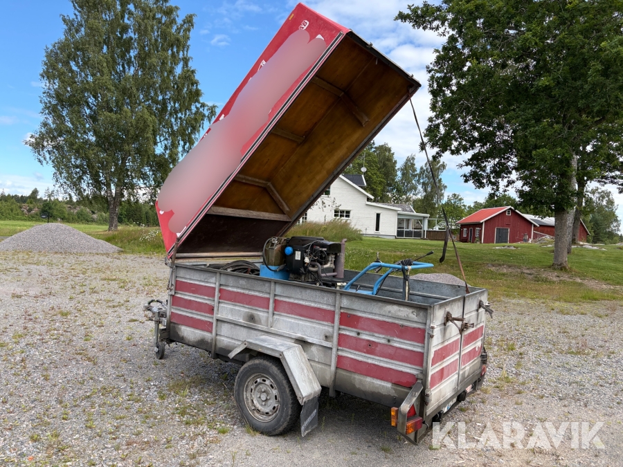 Hydraulaggregat med transportsläp Onan/Fågelsta Släpet Performer 20XSL/SE0900