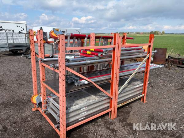 Rullställning aluminium Alufase 6m dubbelbredd