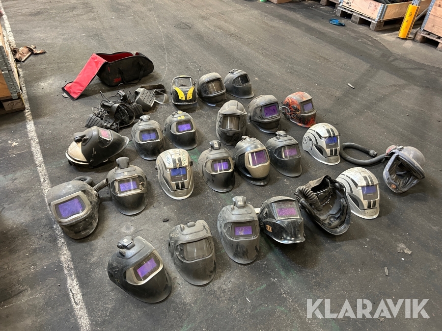 Svetshjälmar & skärmar ca 23 st