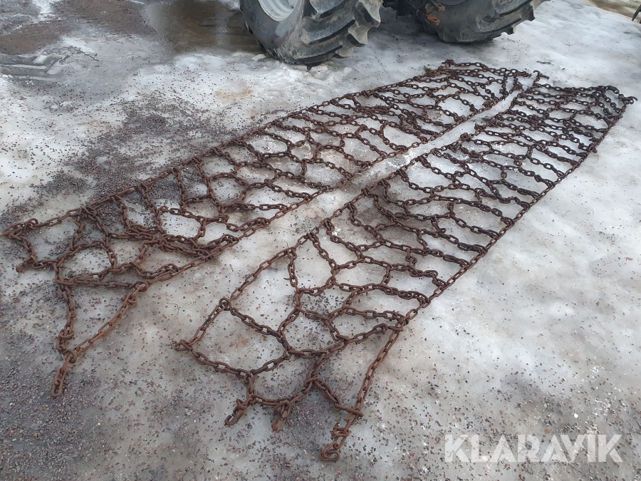 Snökedjor till traktor Gunnebo 18.4-38 10mm fyrkantslänk i rutmönster