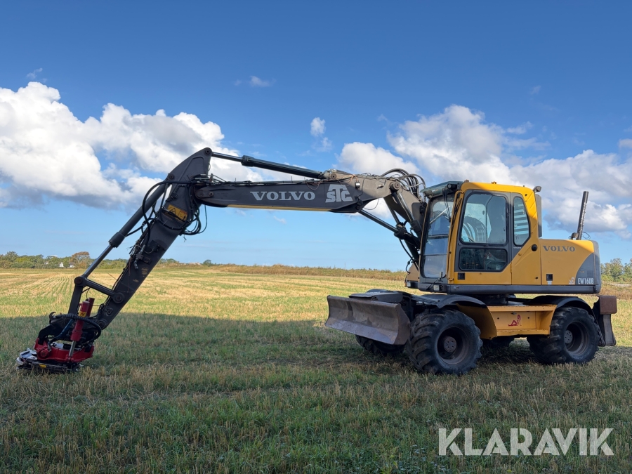 Grävmaskin Volvo EW160B med tiltrotator