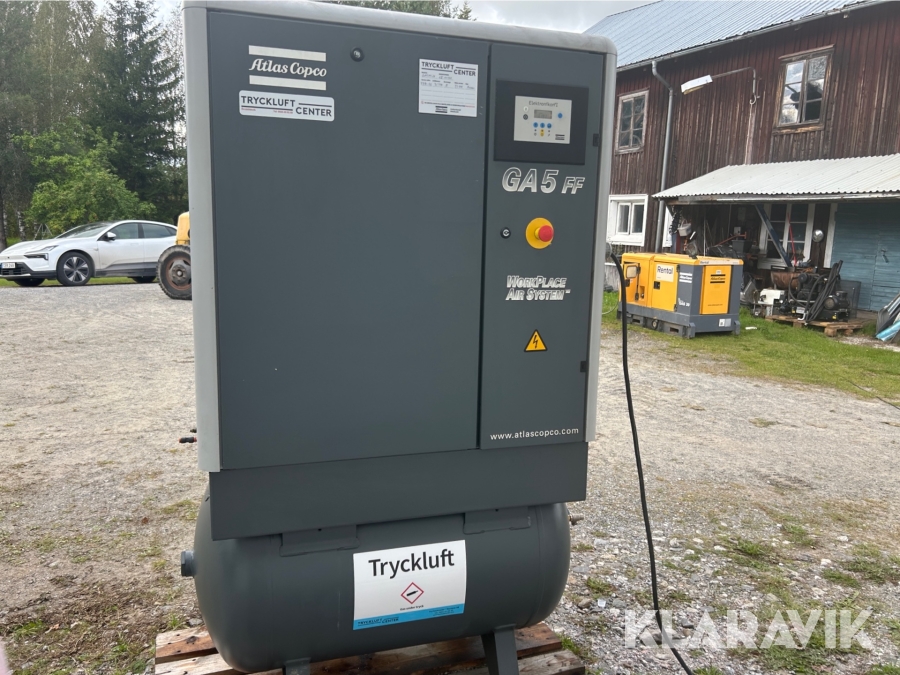 Skruvkompressor Atlas Copco GA5 10 bar