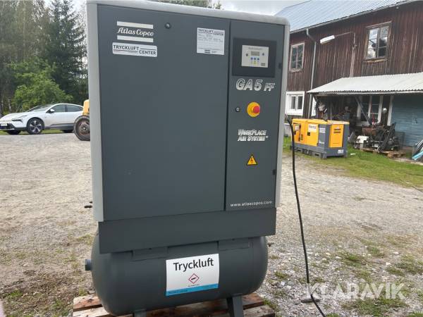 Skruvkompressor Atlas Copco GA5 10 bar