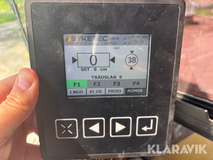 Skördaraggregat JOBO ST50 S45, Jigg med utskjut