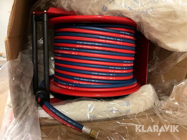 Slangvinda Demac gas, 30 m, 2x8 mm (röd/blå), 3 st