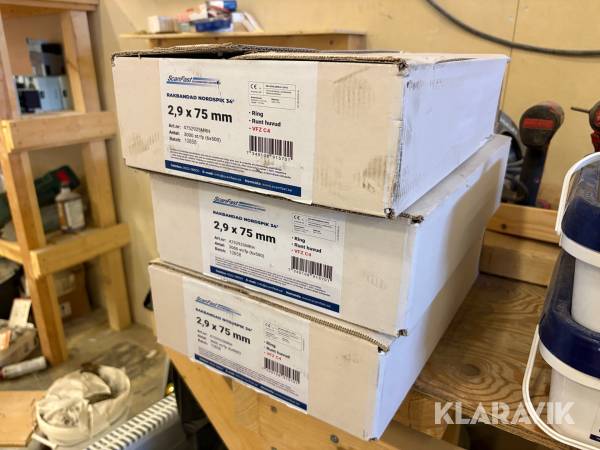 Rakbandad Nordspik 34* ScanFast 2,9 X 75mm 9000st