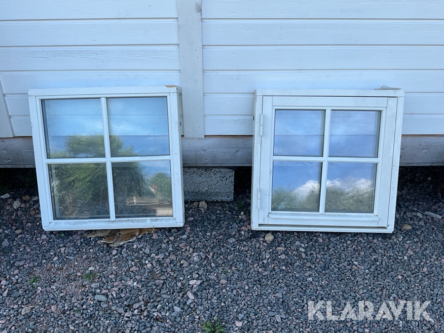 Fönster trä 8x8 två stycken 3-glas 
