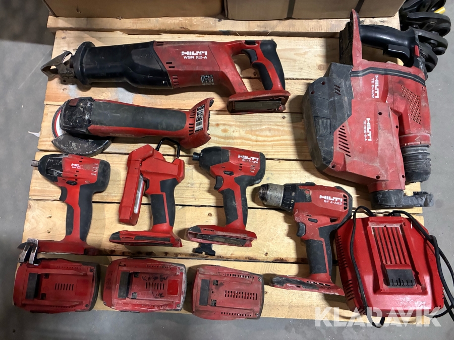 Handverktyg Hilti 7 maskiner med 3 batterier
