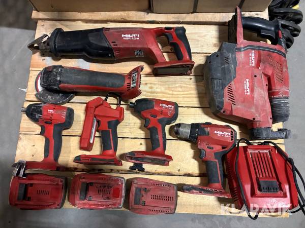 Handverktyg Hilti 7 maskiner med 3 batterier