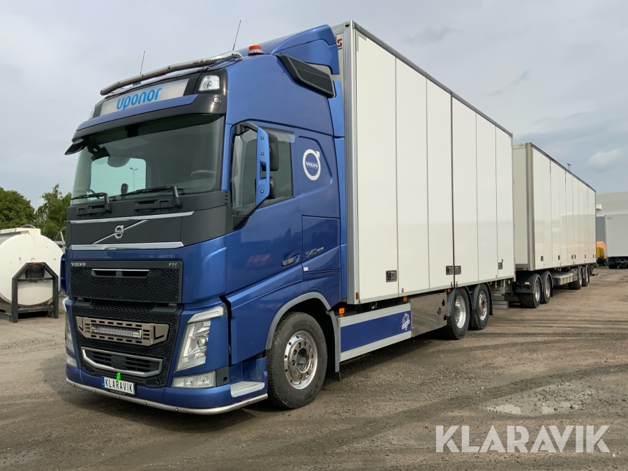 Lastbilsekipage Volvo FH 540 Euro 6 / Släp NTM med dolly
