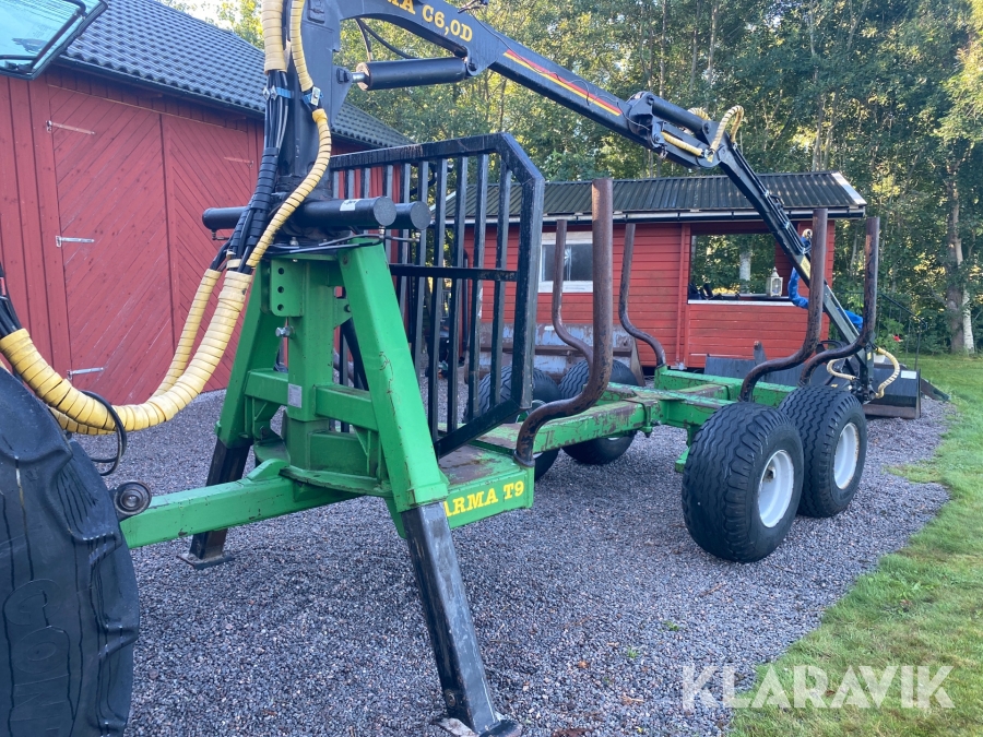 Skogsvagn  Farma T9 med C6 OD kran