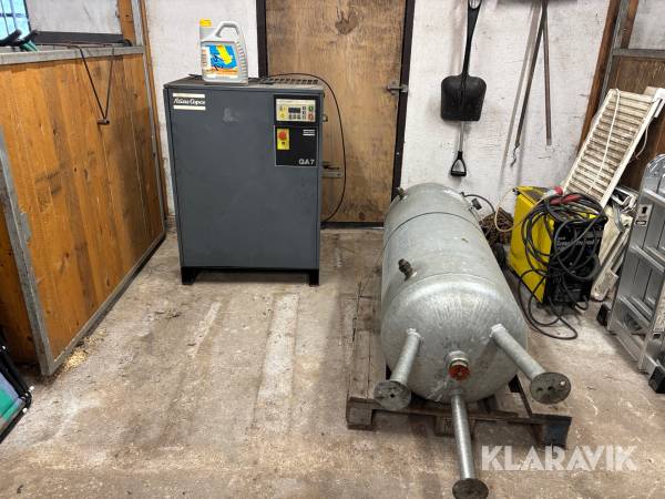Skruvkompressor Atlas Copco Ga7 7.5kW med tork