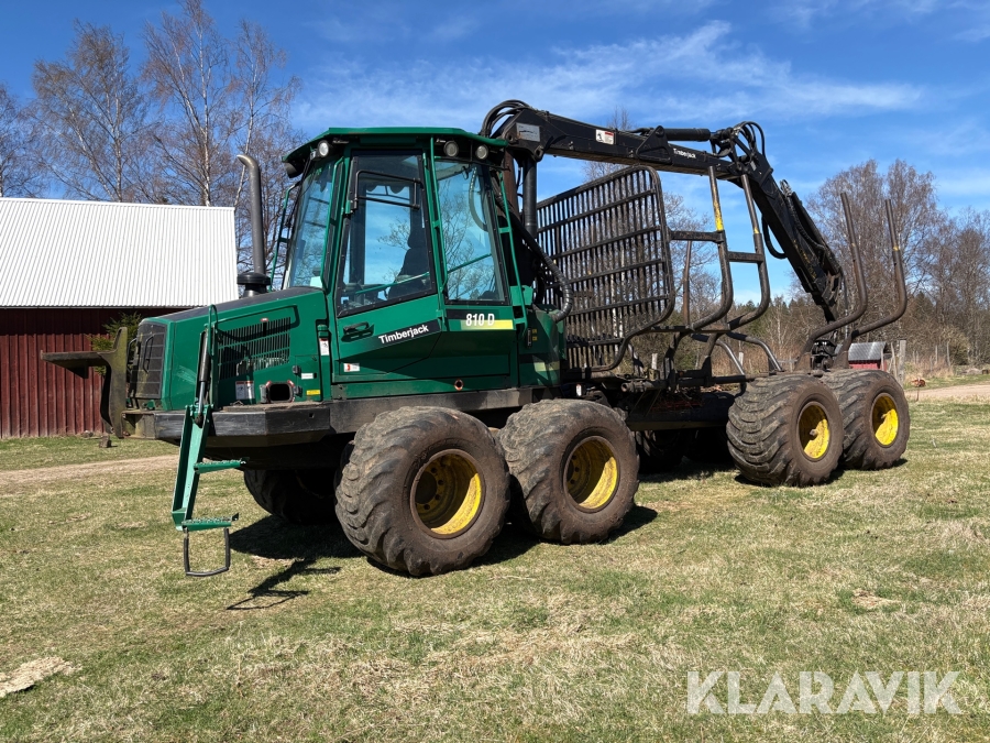 Skotare Timberjack 810 D med band och slirskydd