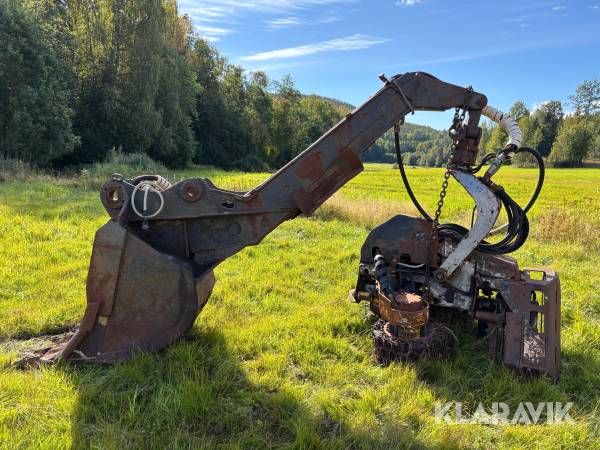 Skördaraggregat med jibb Woodking