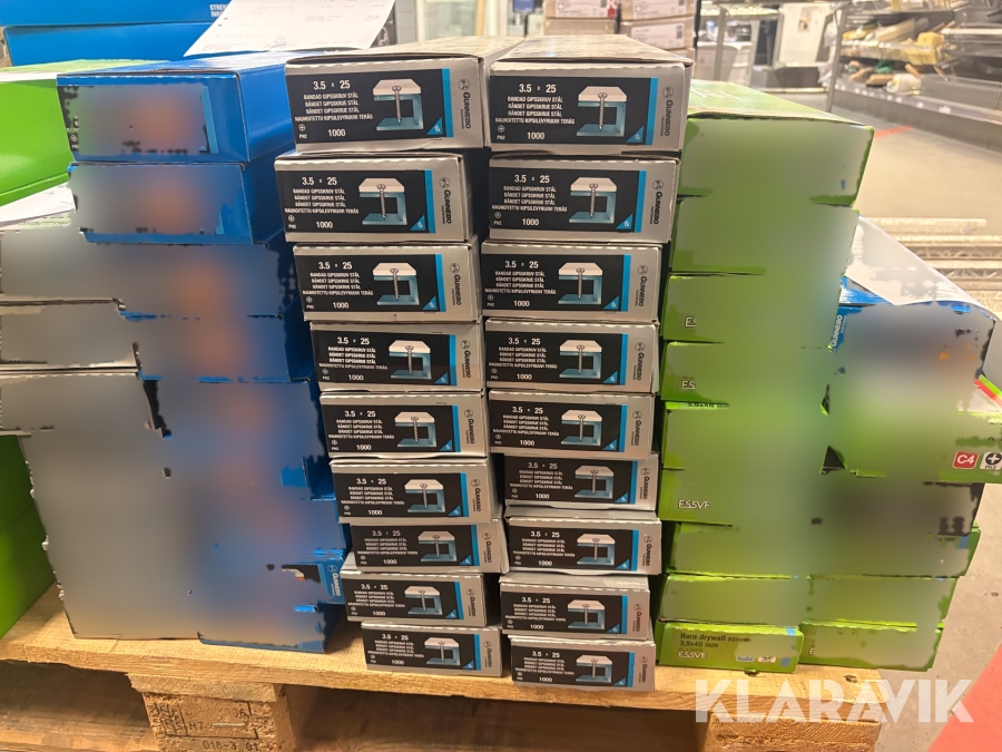 Parti bandad gipsskruv Gunnebo Stål fosfater 3,5x25