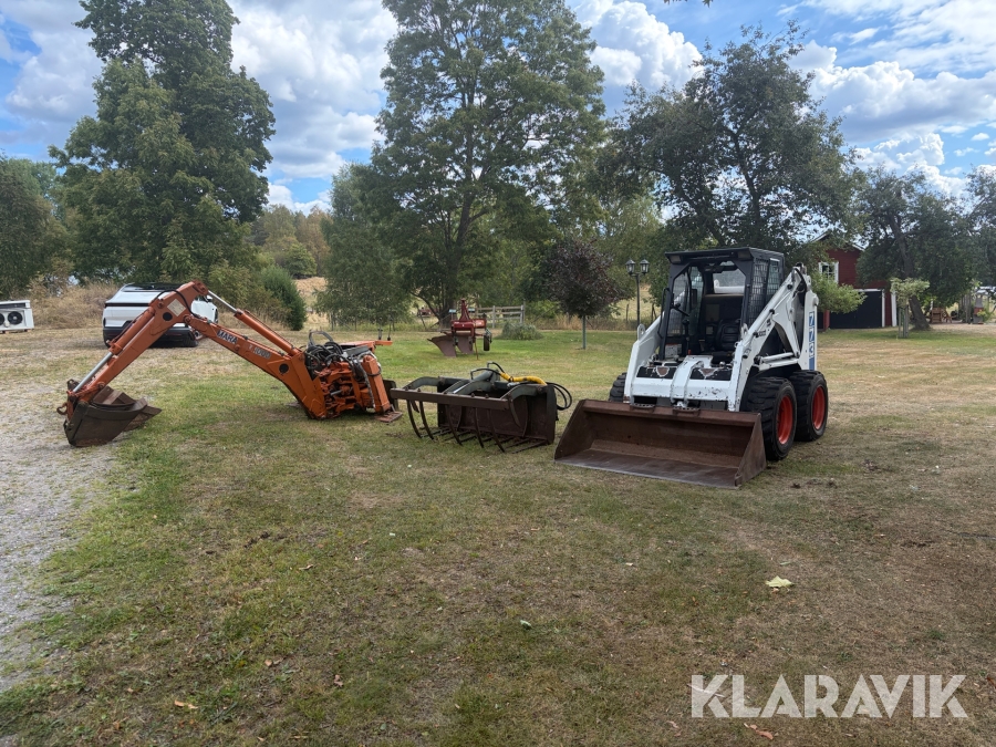 Kompaktlastare Bobcat 773 med grävaggregat+tillbehör