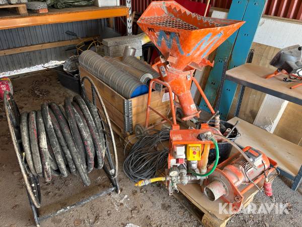 Spackelpump PFT Putz Und Fördertechnik Gmbh & Co KG Minijet 3.34 komplett, för EPS och flytspackel