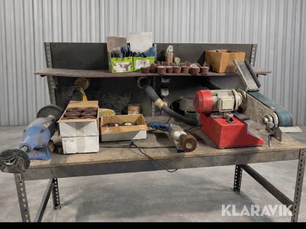 Diverse slip,poler,borstningsmaskiner Pela, Mann Maschinen PM-200,  BTS75-2