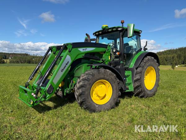 Traktor John Deere 6R185 med lastare & frontlyft