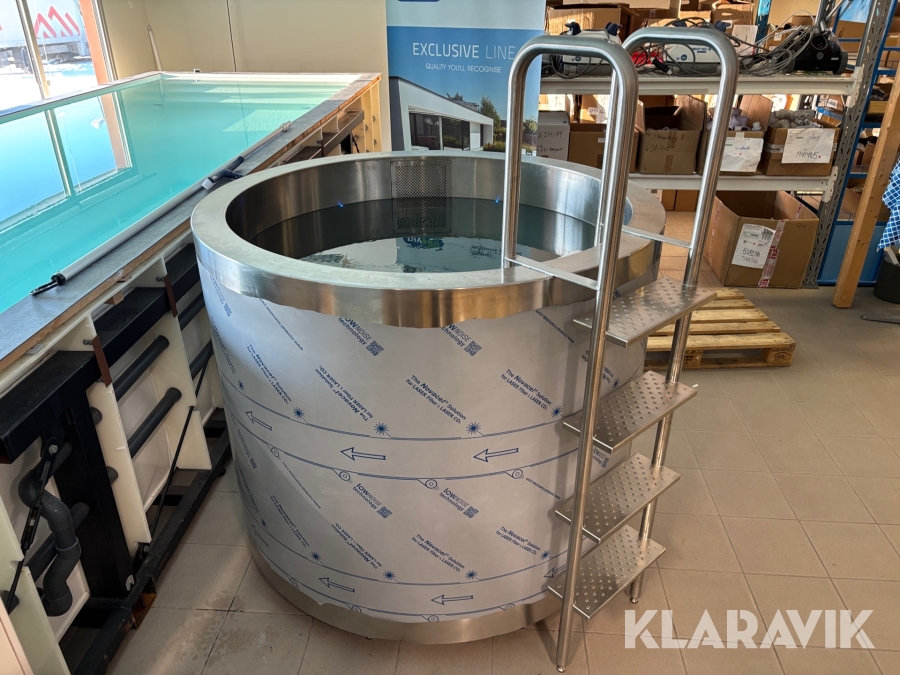 Kallbad i rostfritt stål 1,3 m3