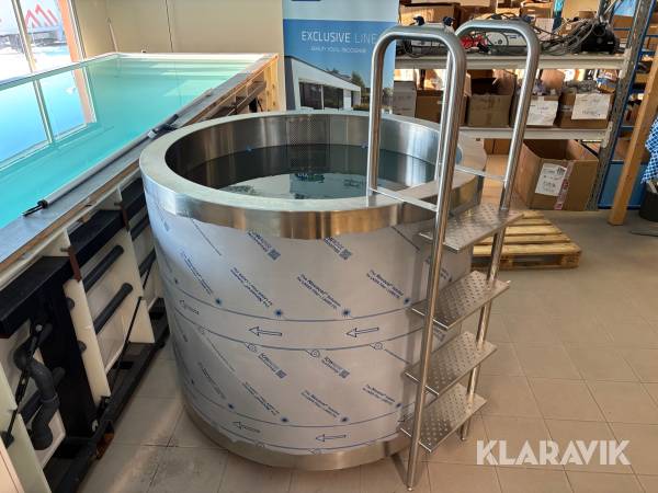 Kallbad i rostfritt stål 1,3 m3