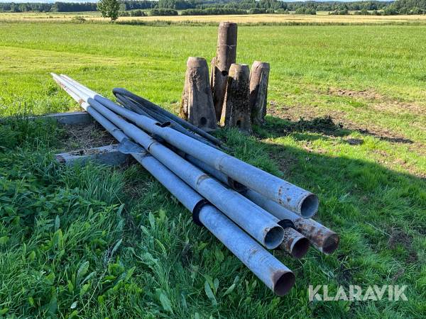 Belysningsstolpe/lyktstolpe 6st med fundament.