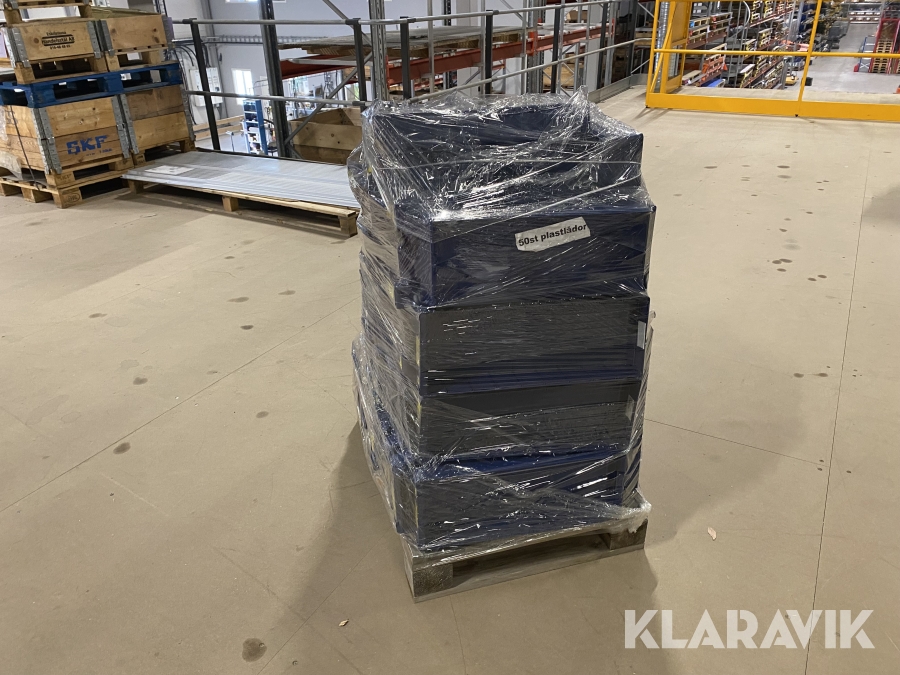 Plastlådor blå 50 st