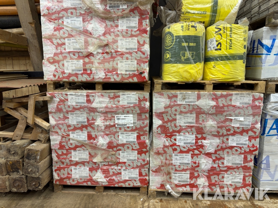 Isolering Markskiva 3 pallar Rockwool 1200x600 mm stenull (Nya)