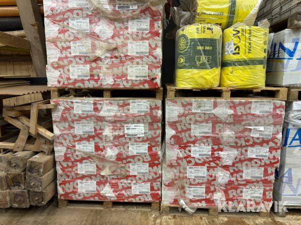Isolering Markskiva 3 pallar Rockwool 1200x600 mm stenull (Nya)