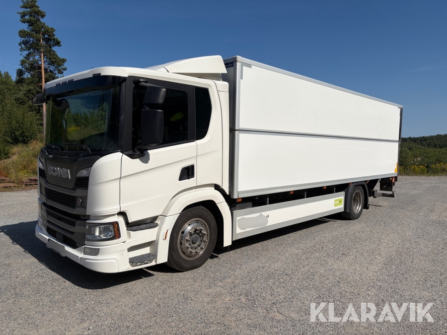 Lastbil Scania P280 med höj och sänkskåp