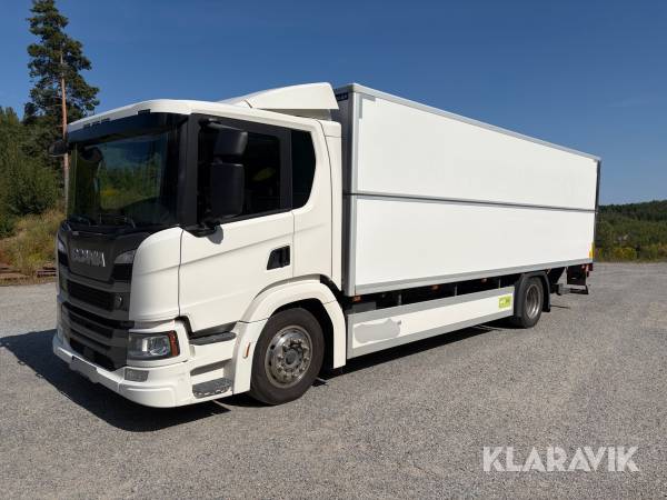 Lastbil Scania P280 med höj och sänkskåp