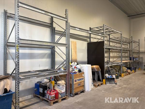 Pallställ med halvpallsinlägg 6 st