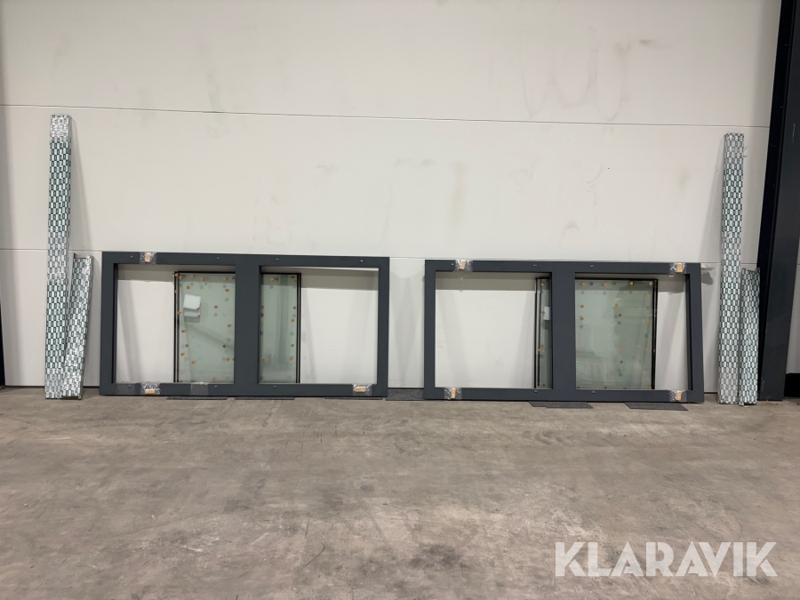 Aluminiumfönster med isolerglas 2st