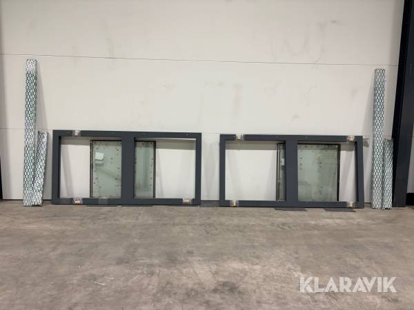 Aluminiumfönster med isolerglas 2st