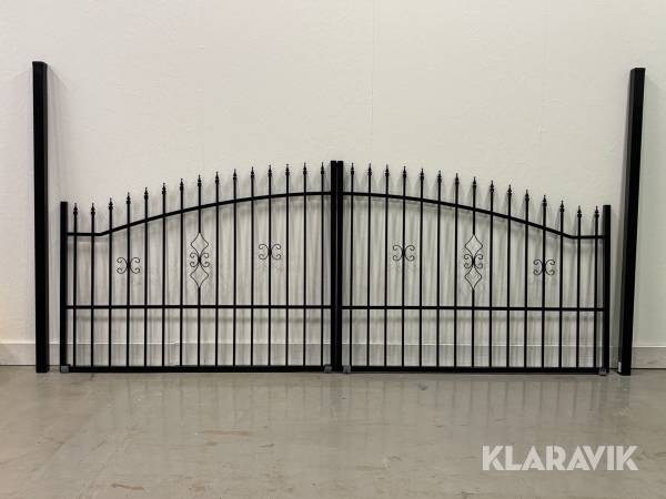Motorstyrd Automationsgrind i smide Staketgrossisten Boden 400x150cm