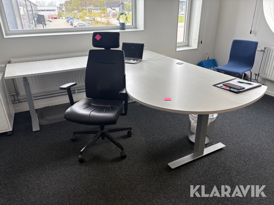 Kontorsmöbler (kit) Vänster skrivbord, hurts och stol