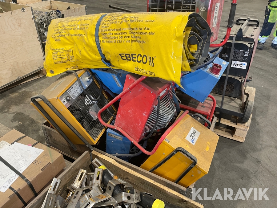 Värmefläktar & värmematta ca 12 st