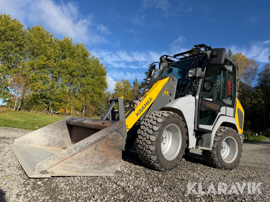 Kompaktlastare Kramer 5040 med vikplog, skopa & gafflar
