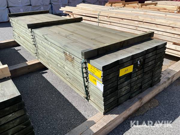 Virkespaket hyvlad regel tryckimp NTR A 45x195 180löpmeter