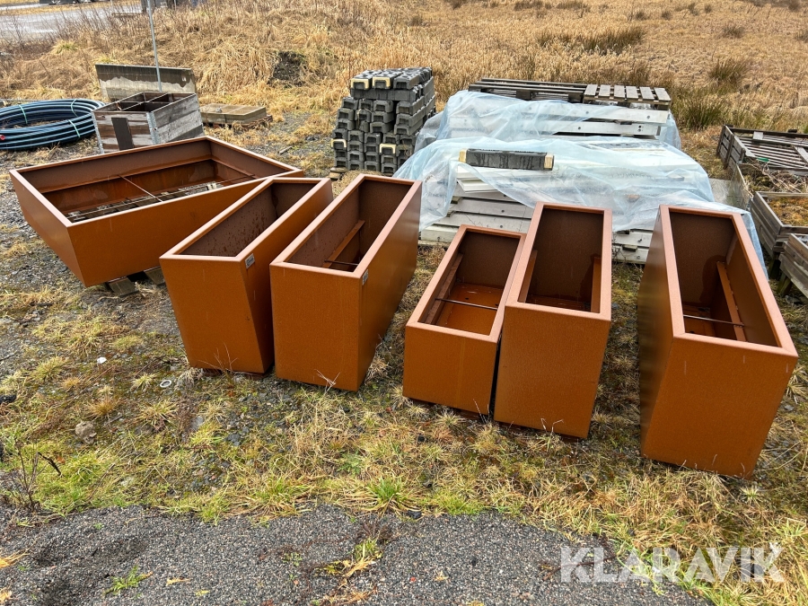 Cortenlådor Lorentzon 6 st