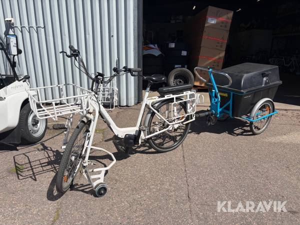 Elcykel / Postcykel Monark Cargo med kärra