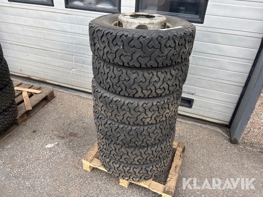 Däck Gislaved Frost 195R14C med fälg 6st